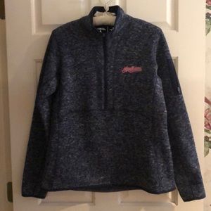 Antigua Cleveland Indians fleece with zipper mock turtleneck. Size medium.